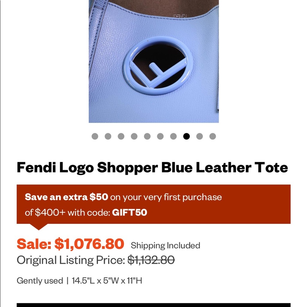 Fendi Logo shopper Tote
